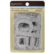 glitter adhesive chipboard stickers michaels alphabet letters numbers recollections silver letter number